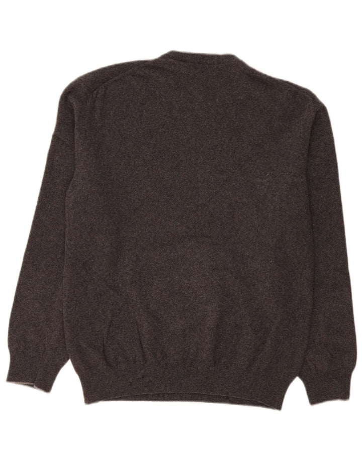 Gant Maglione girocollo da uomo in lana d'agnello grigio medio