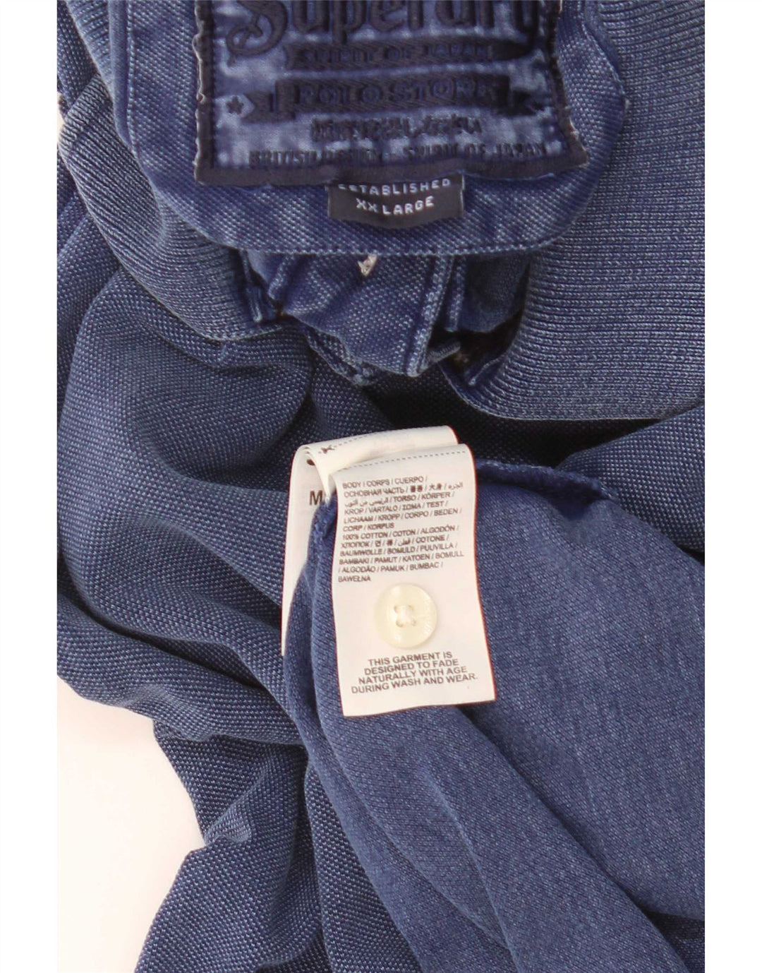 Polo da uomo Superdry 2XL in cotone blu