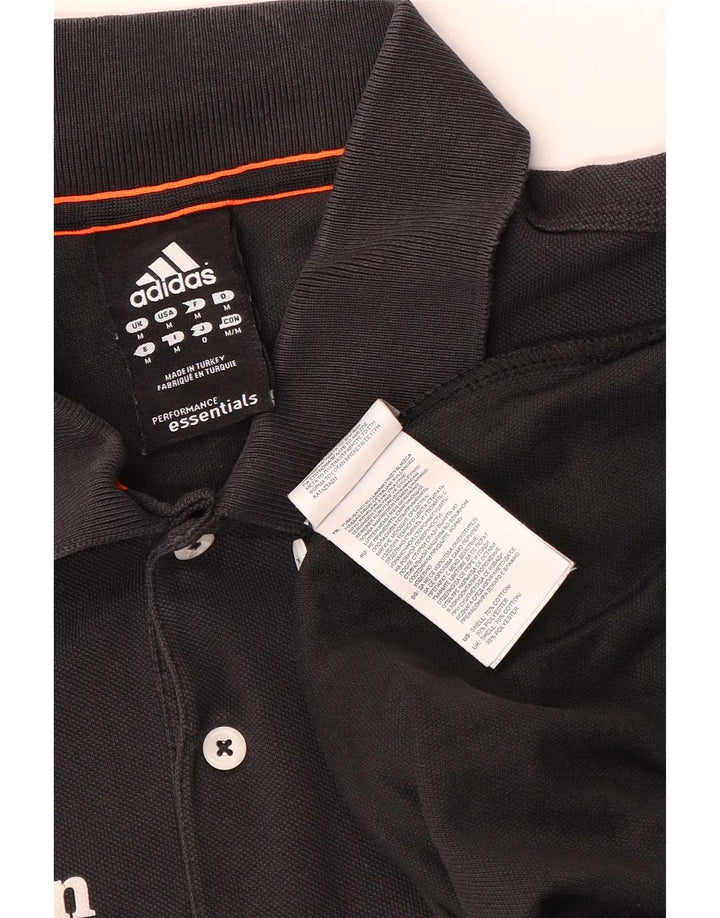 Polo Adidas da uomo con grafica Martin, cotone medio nero