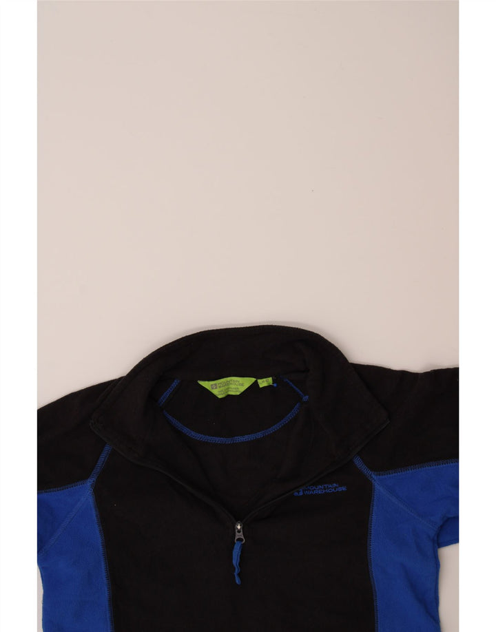MOUNTAIN WAREHOUSE Boys Fleece Jumper 11-12 Years Black Colourblock Vintage Mountain Warehouse and Second-Hand Mountain Warehouse from Messina Hembry 