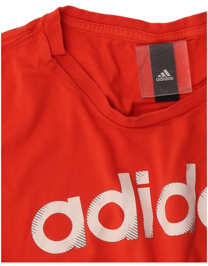 T-shirt grafica da uomo Adidas Top piccola arancione