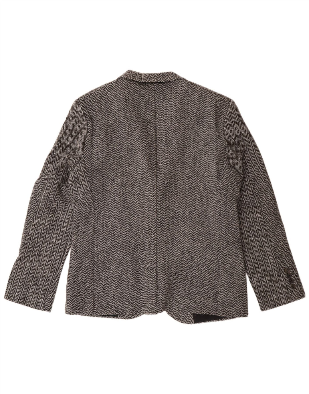 Giacca blazer slim fit da uomo Asos Harris Tweed UK 42 XL grigio a spina di pesce