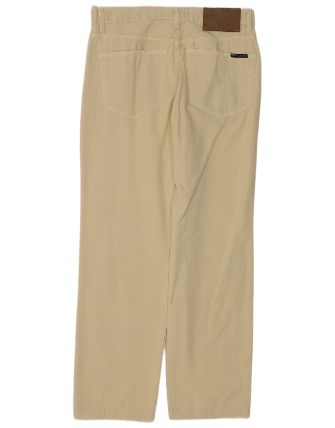 Pantaloni casual dritti da uomo GANT W32 L29 cotone giallo