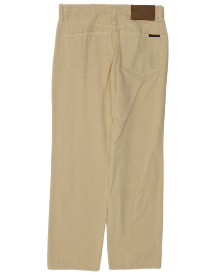 Pantaloni casual dritti da uomo GANT W32 L29 cotone giallo