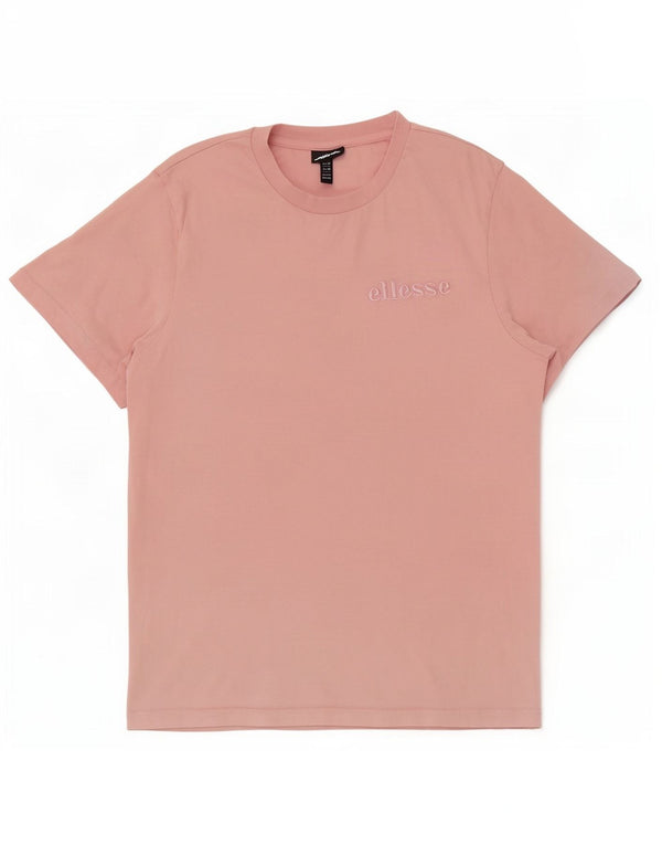 T-shirt da donna Ellesse Top UK 14 cotone rosa medio