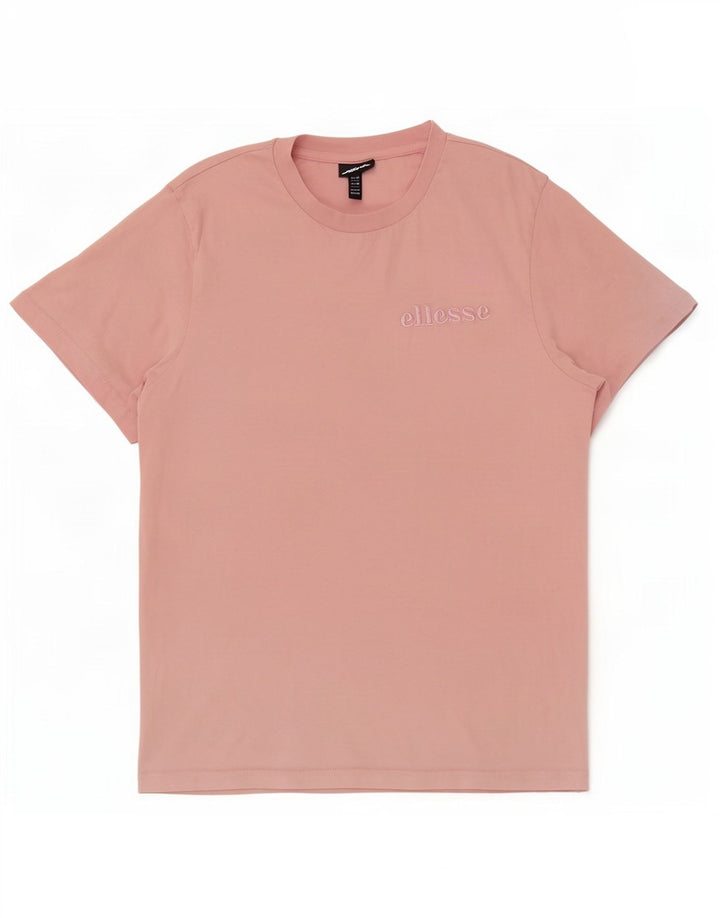 T-shirt da donna Ellesse Top UK 14 cotone rosa medio