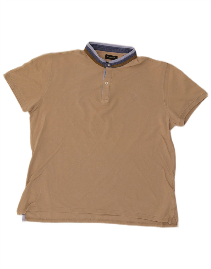 Polo da uomo vestibilità casual Massimo Dutti grande beige