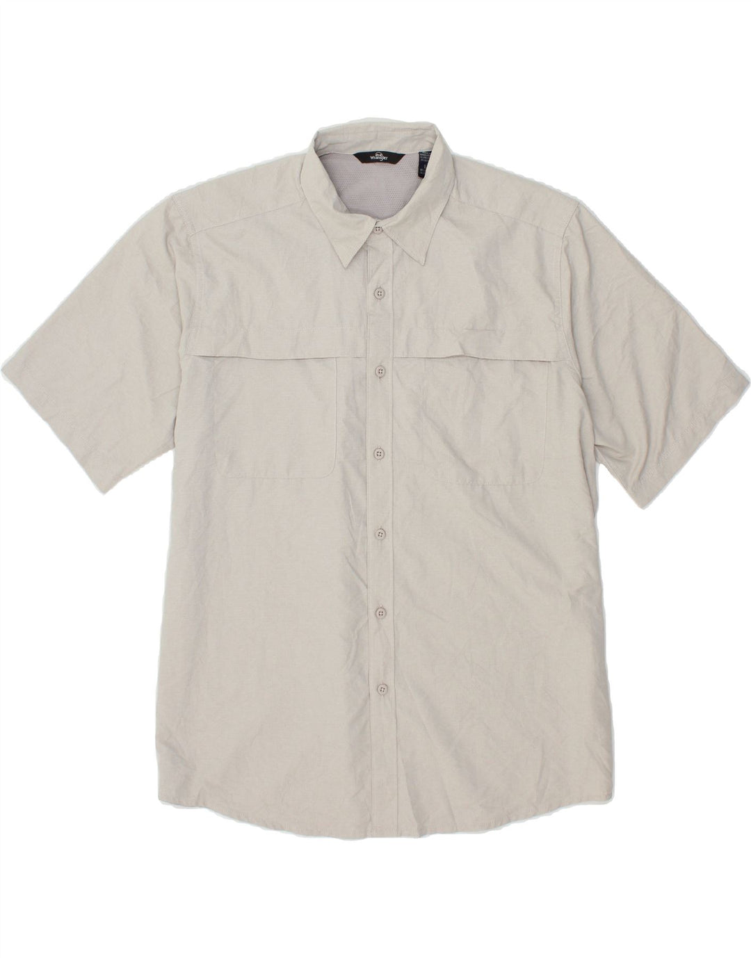 Camicia a maniche corte da uomo WRANGLER grande poliestere grigio