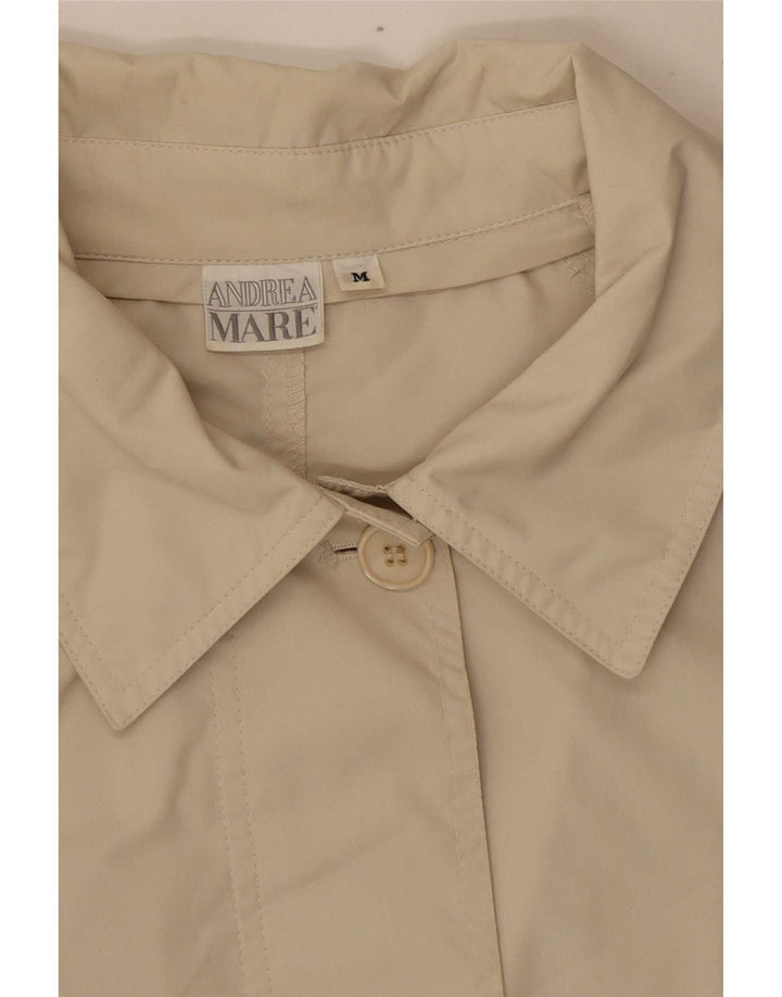 Trench da donna dal taglio ampio Andrea Mare UK 14 Poliestere beige medio