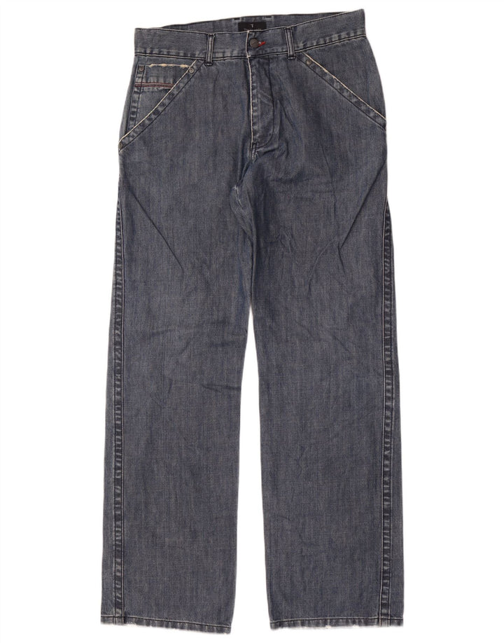 Jeans Straight Uomo Trussardi IT 48 Medio W32 L34 Blu Cotone