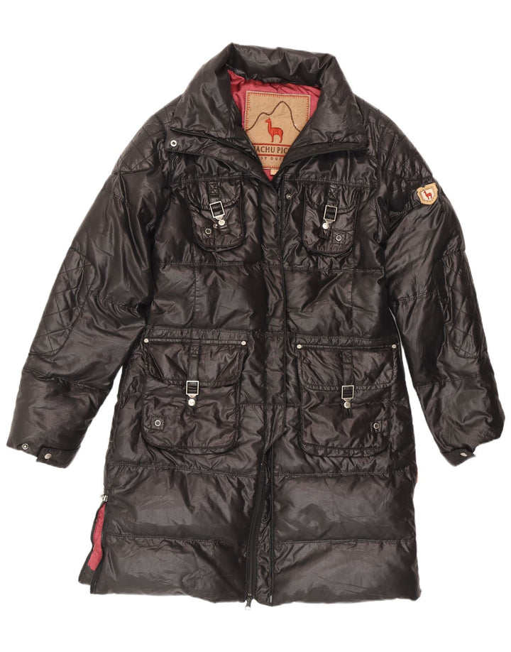 Cappotto imbottito da donna Machu Picchu UK 12 poliestere nero medio