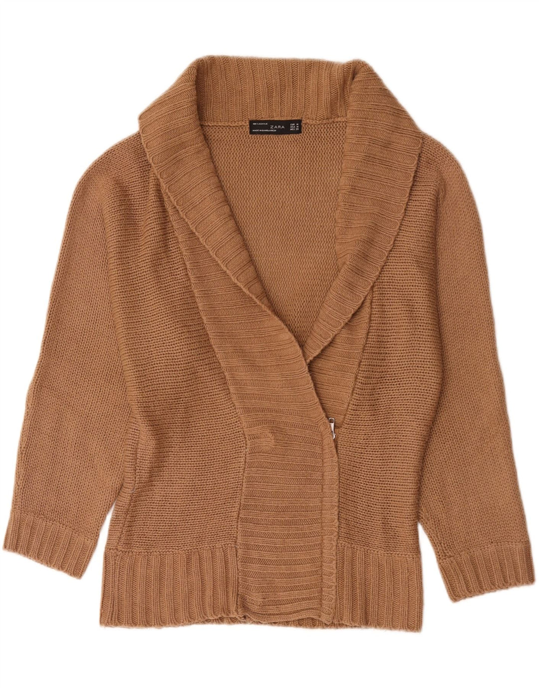 Maglione cardigan da donna Zara UK 14 Marrone medio