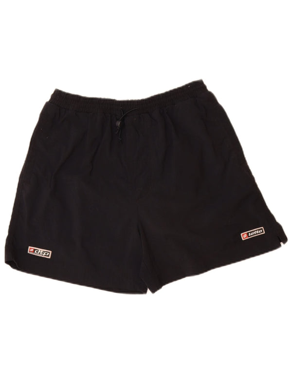 Pantaloncini sportivi da uomo LOTTO UK 38/40 Medium Nero Poliammide