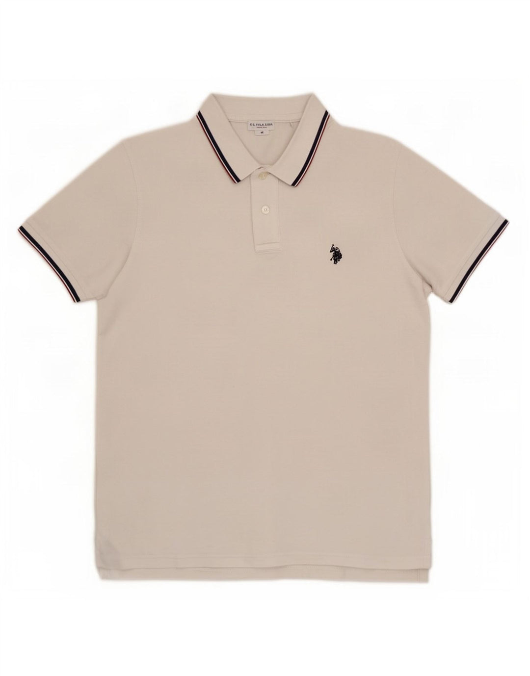 Polo Assn. Polo da uomo in cotone bianco medio