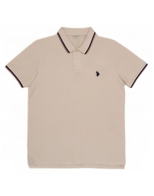 Polo Assn. Polo da uomo in cotone bianco medio