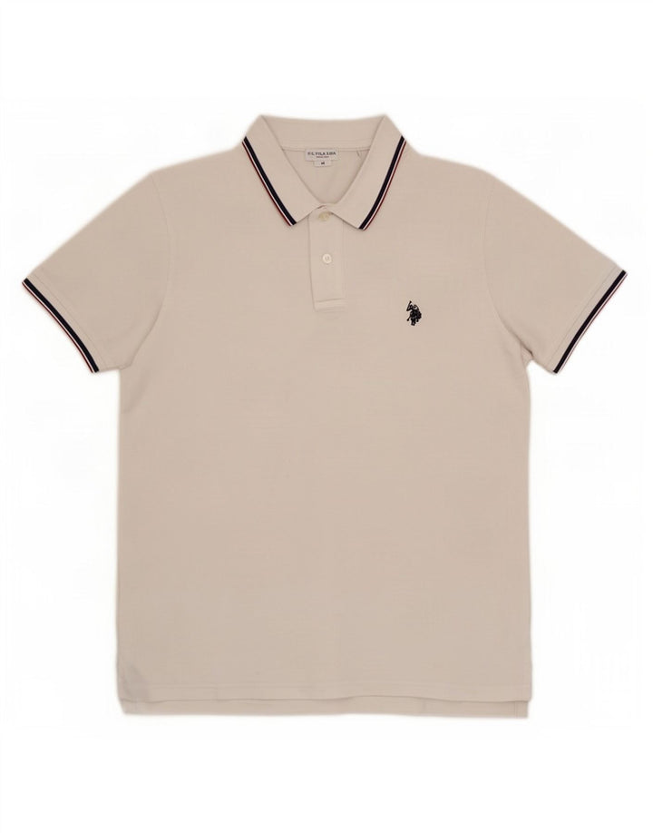 Polo Assn. Polo da uomo in cotone bianco medio