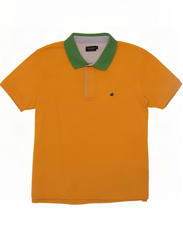 Polo da uomo Brooksfield IT 52 Large Yellow Colourblock
