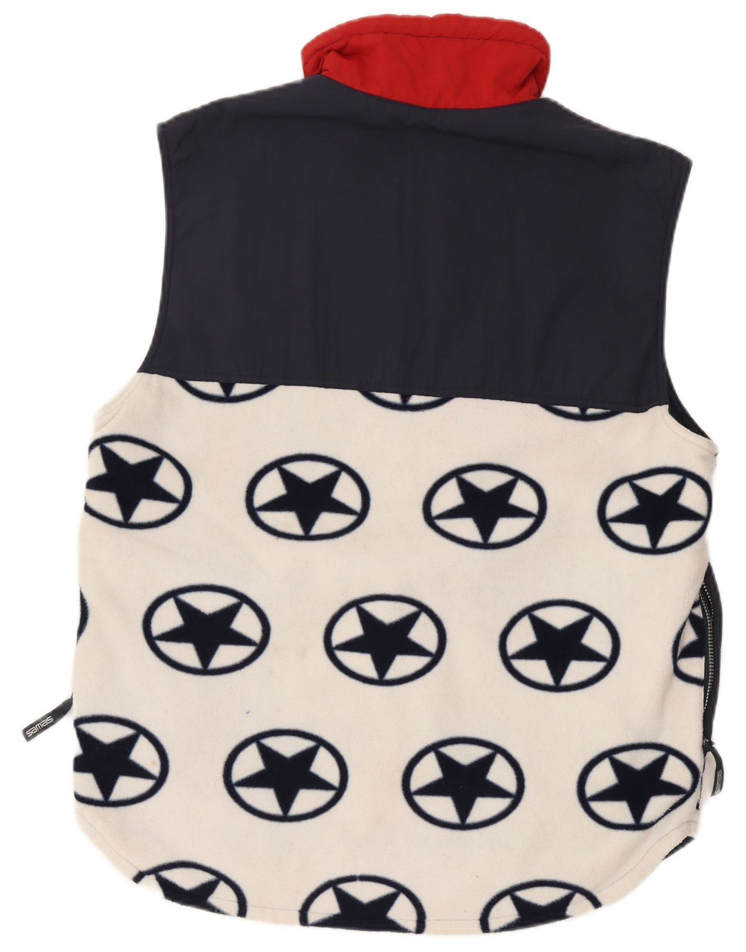 Gilet in pile da uomo Samas UK 38 medio bianco geometrico