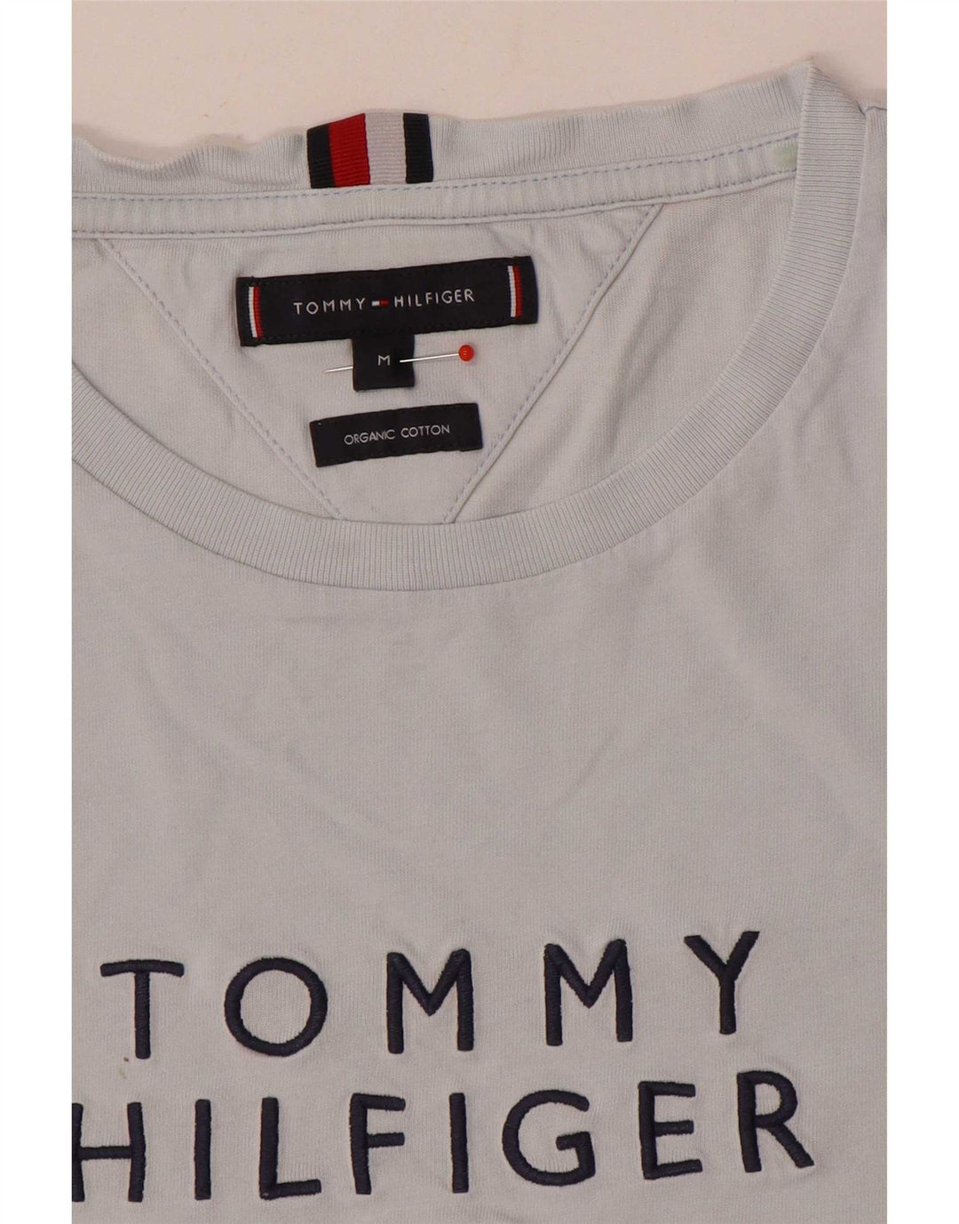 T-shirt grafica da uomo Tommy Hilfiger Top in cotone grigio medio