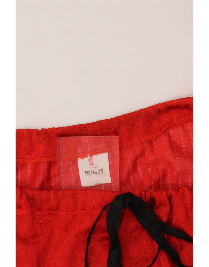 VINTAGE Womens Maxi Dress EU 40 Medium Red Striped Polyester Vintage Vintage and Second-Hand Vintage from Messina Hembry 