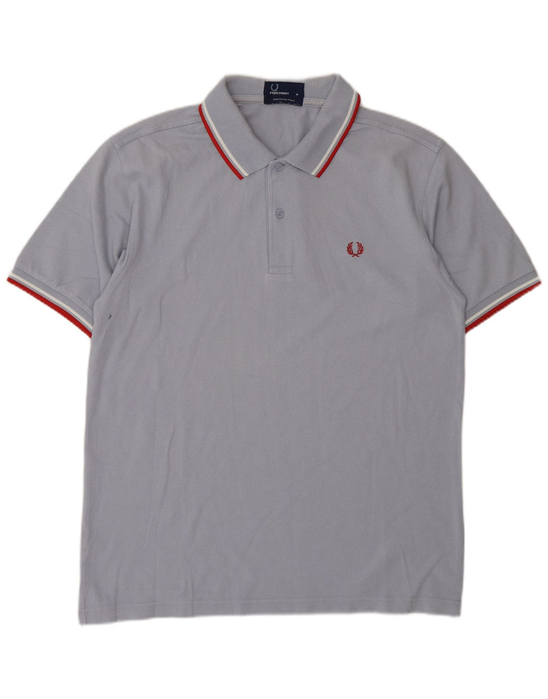 Polo da uomo Fred Perry in cotone grigio medio