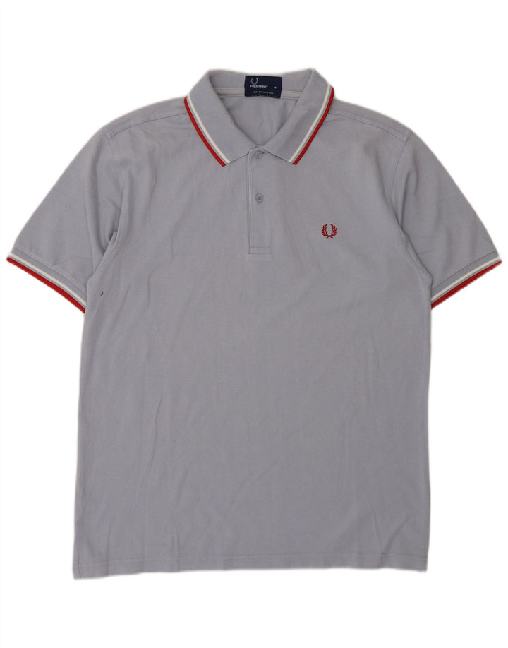 Polo da uomo Fred Perry in cotone grigio medio