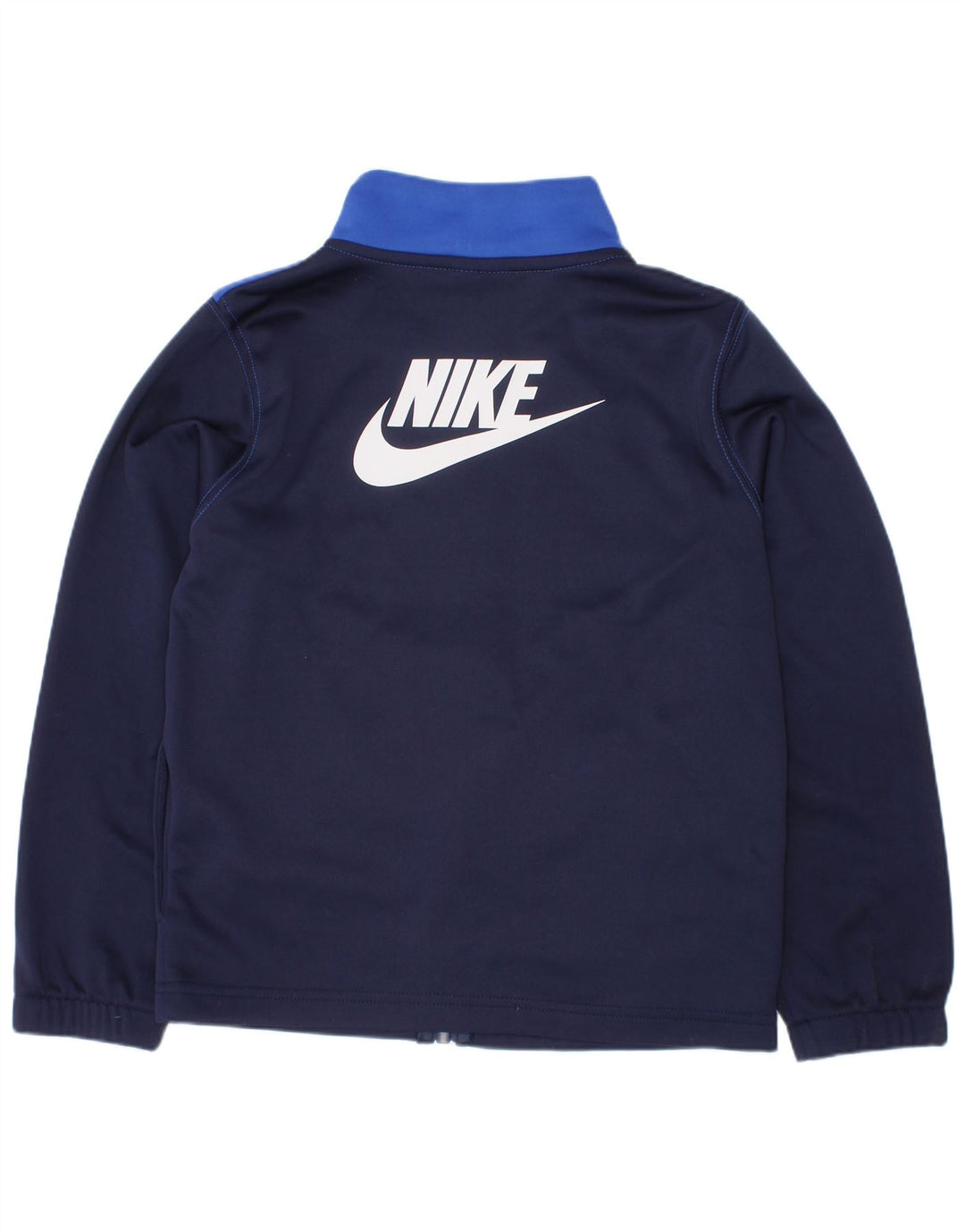 Giacca superiore della tuta da ragazzo Nike 6-7 anni Large Blu Navy Colourblock