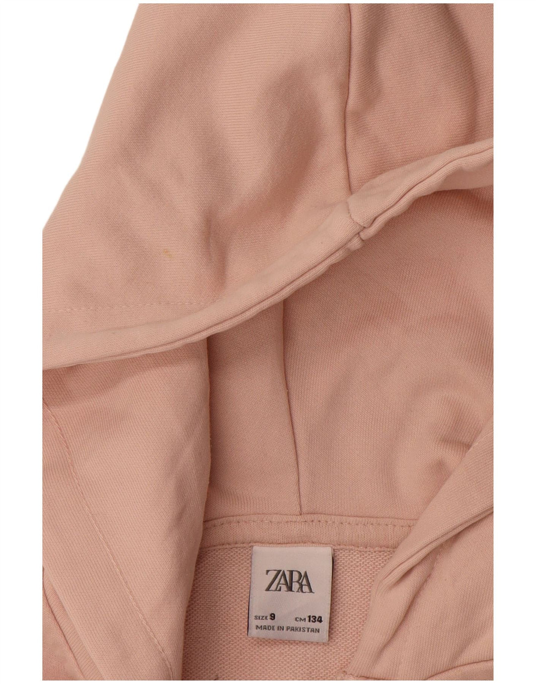 Felpa con cappuccio e zip per ragazze ZARA 8-9 anni in cotone rosa