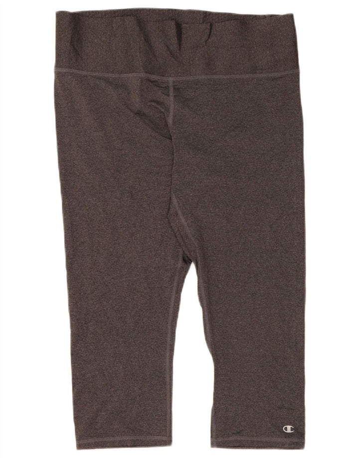 CHAMPION Womens Power Flex Capri Leggings UK 18 XL  Grey Polyester