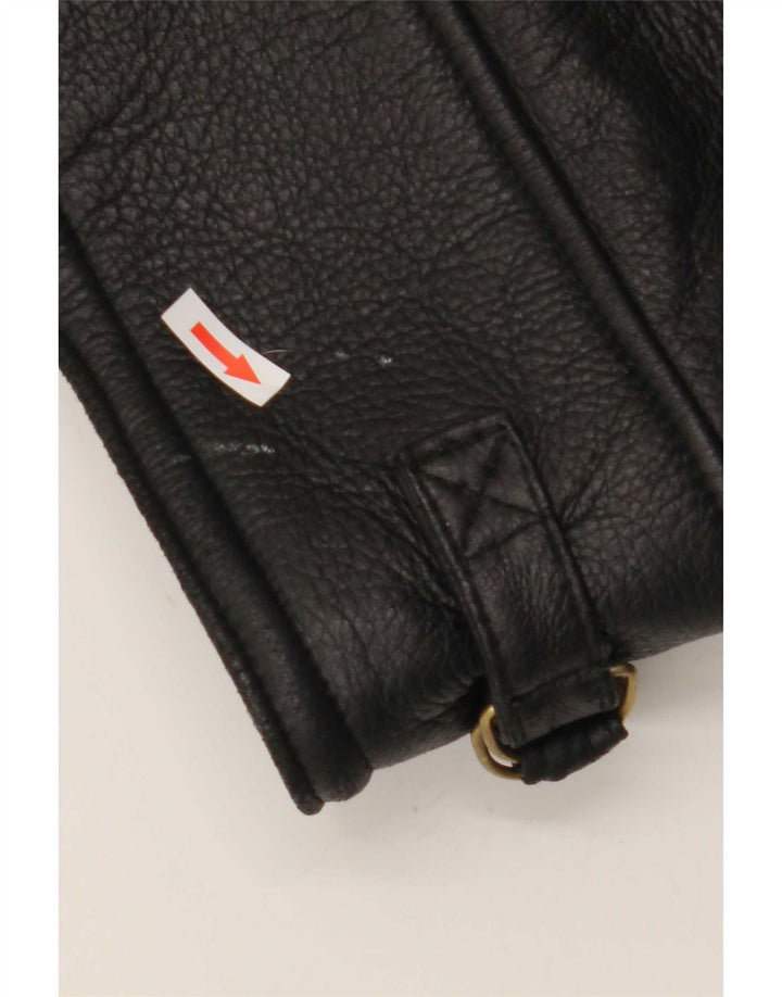 Giacca in shearling vintage da uomo IT 54 2XL Shearling nero