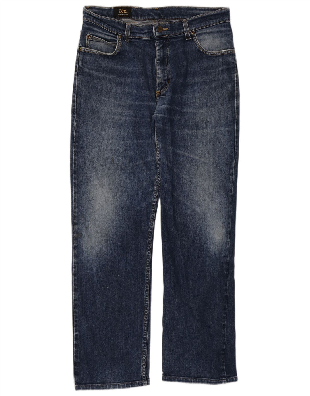 LEE Mens Brooklyn Straight Jeans W34 L29  Blue Cotton