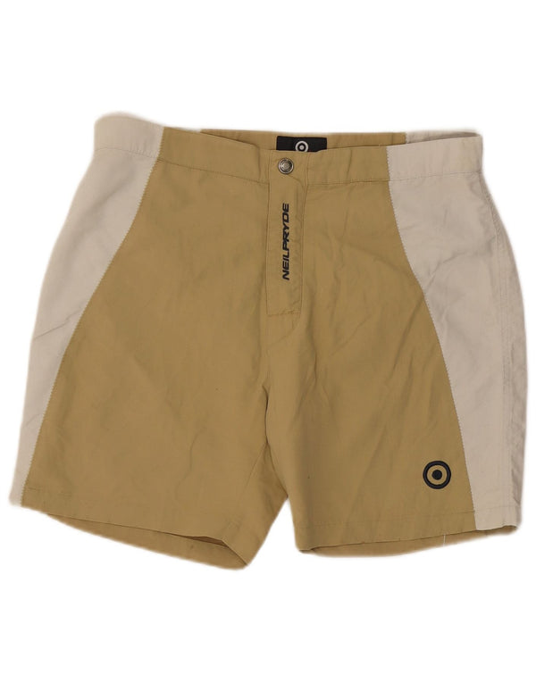 NeilPryde Pantaloncini da bagno grafici da uomo di grandi dimensioni in cotone color block verde