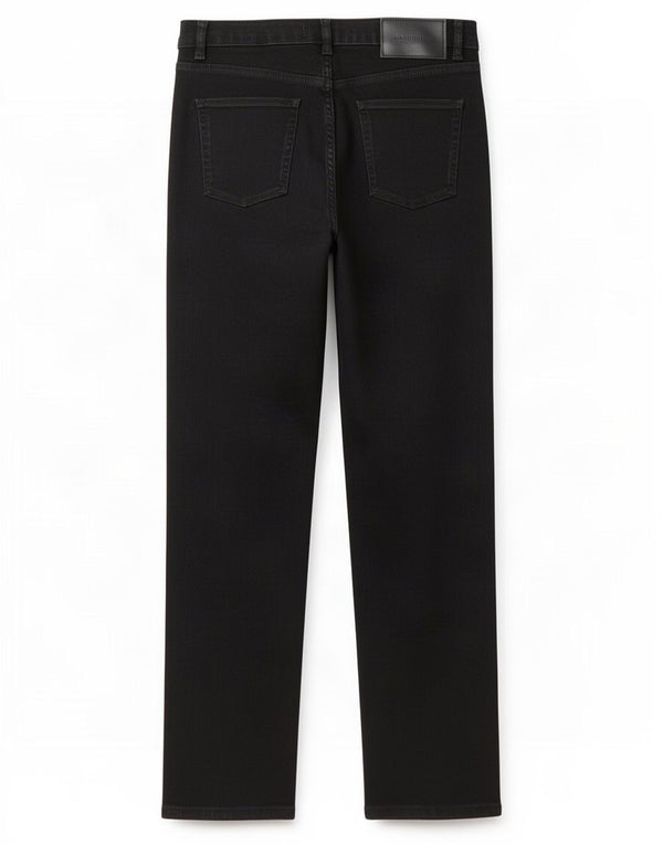 Marks & Spencer Womens Autograph Straight Jeans UK 14 Large W32 L28 Black