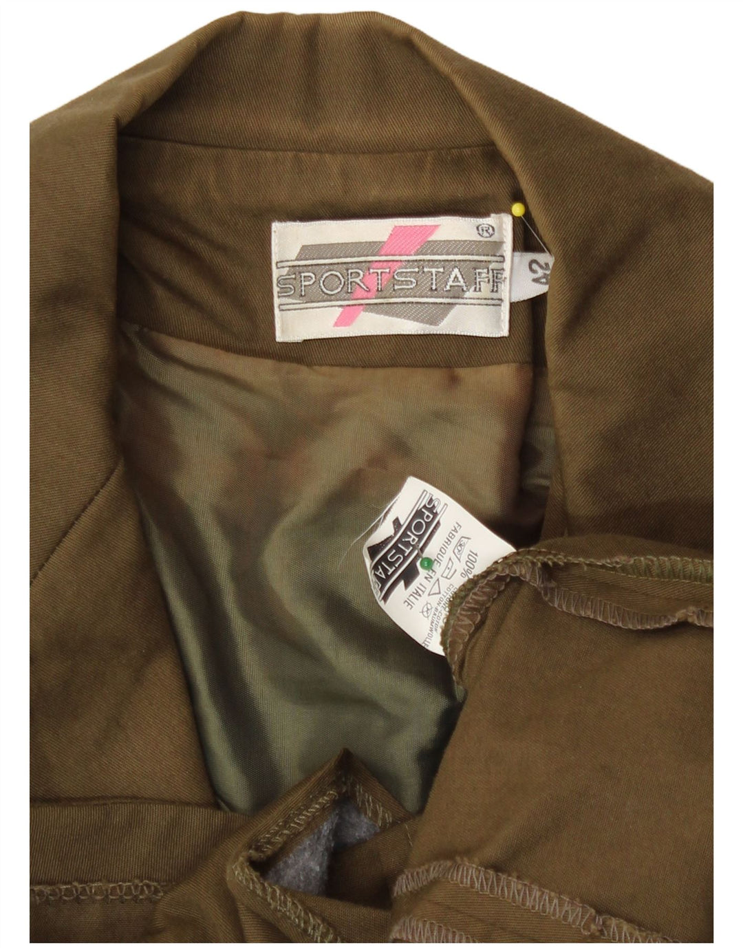 Giacca blazer da donna a 5 bottoni a maniche corte Sport Staff IT 42 media kaki