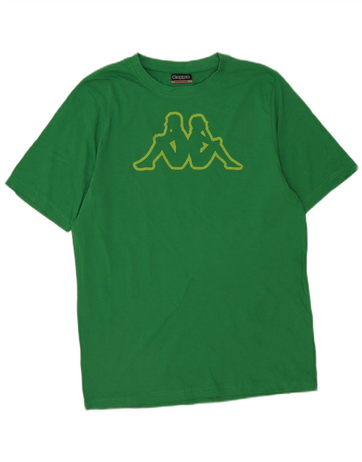 T-shirt grafica da uomo Kappa Top in cotone verde medio