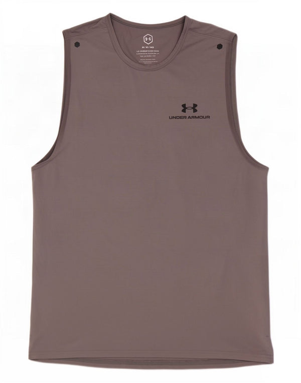 Canotta da uomo Under Armour in poliestere grigio medio