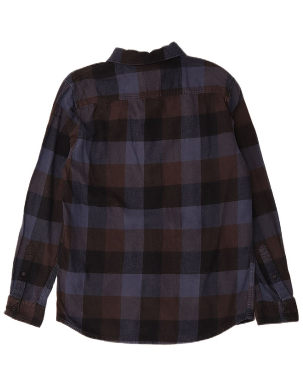 Quiksilver Camicia da uomo in flanella dalla vestibilità regolare, piccola in cotone a quadretti blu navy