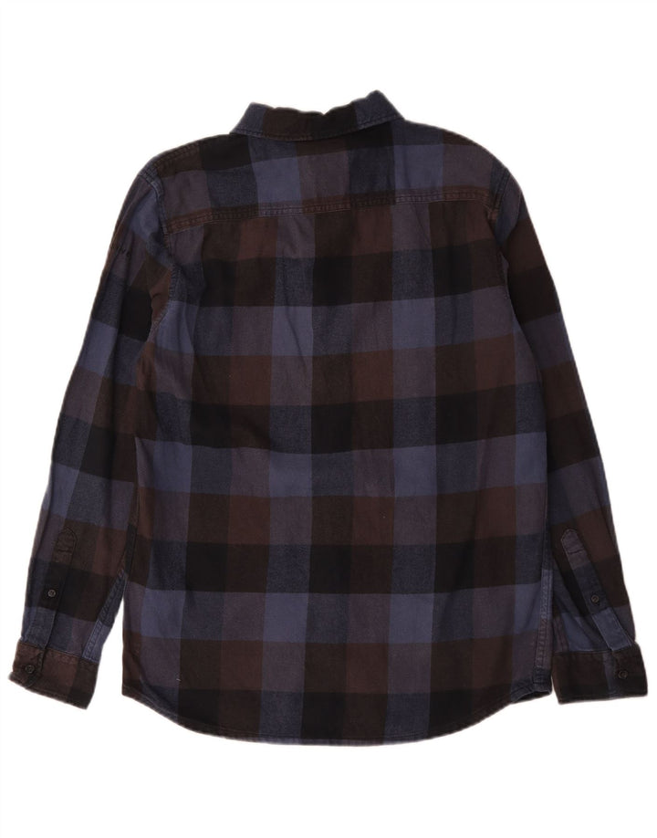 Quiksilver Camicia da uomo in flanella dalla vestibilità regolare, piccola in cotone a quadretti blu navy