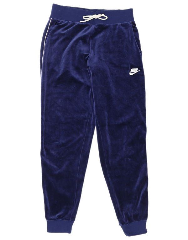 Pantaloni da jogging da donna in velluto Nike da donna UK 10 piccoli blu navy