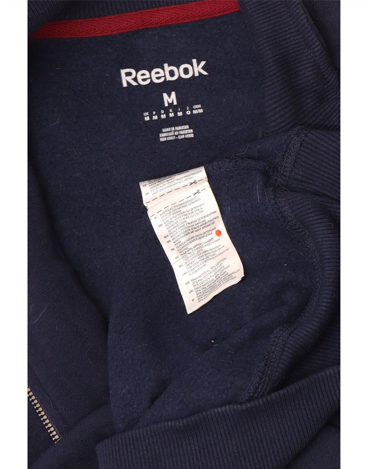 Giacca da ginnastica da uomo Reebok media in cotone blu navy
