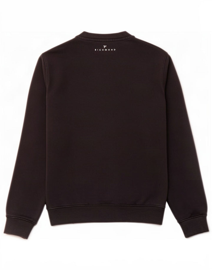 Felpa con grafica da uomo Richmond, cotone medio nero