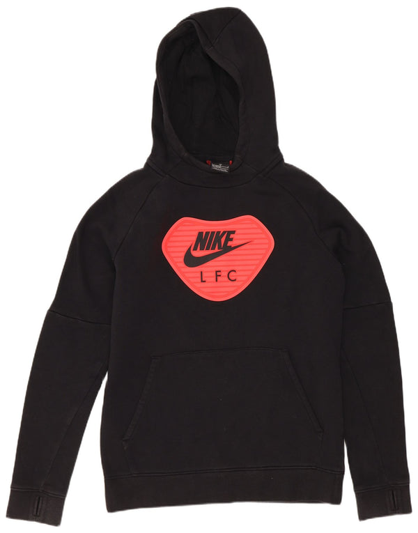 Felpa con cappuccio grafica Nike da bambino, 12-13 anni, grande, cotone nero