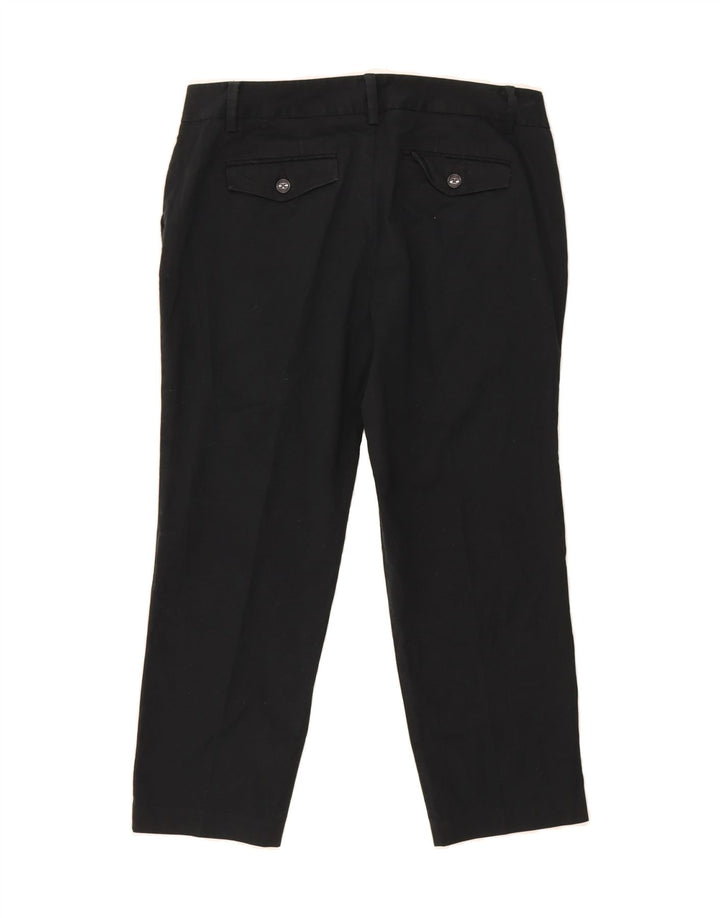 EDDIE BAUER Womens Straight Cropped Trousers US 8 Medium W30 L24 Black Vintage Eddie Bauer and Second-Hand Eddie Bauer from Messina Hembry 