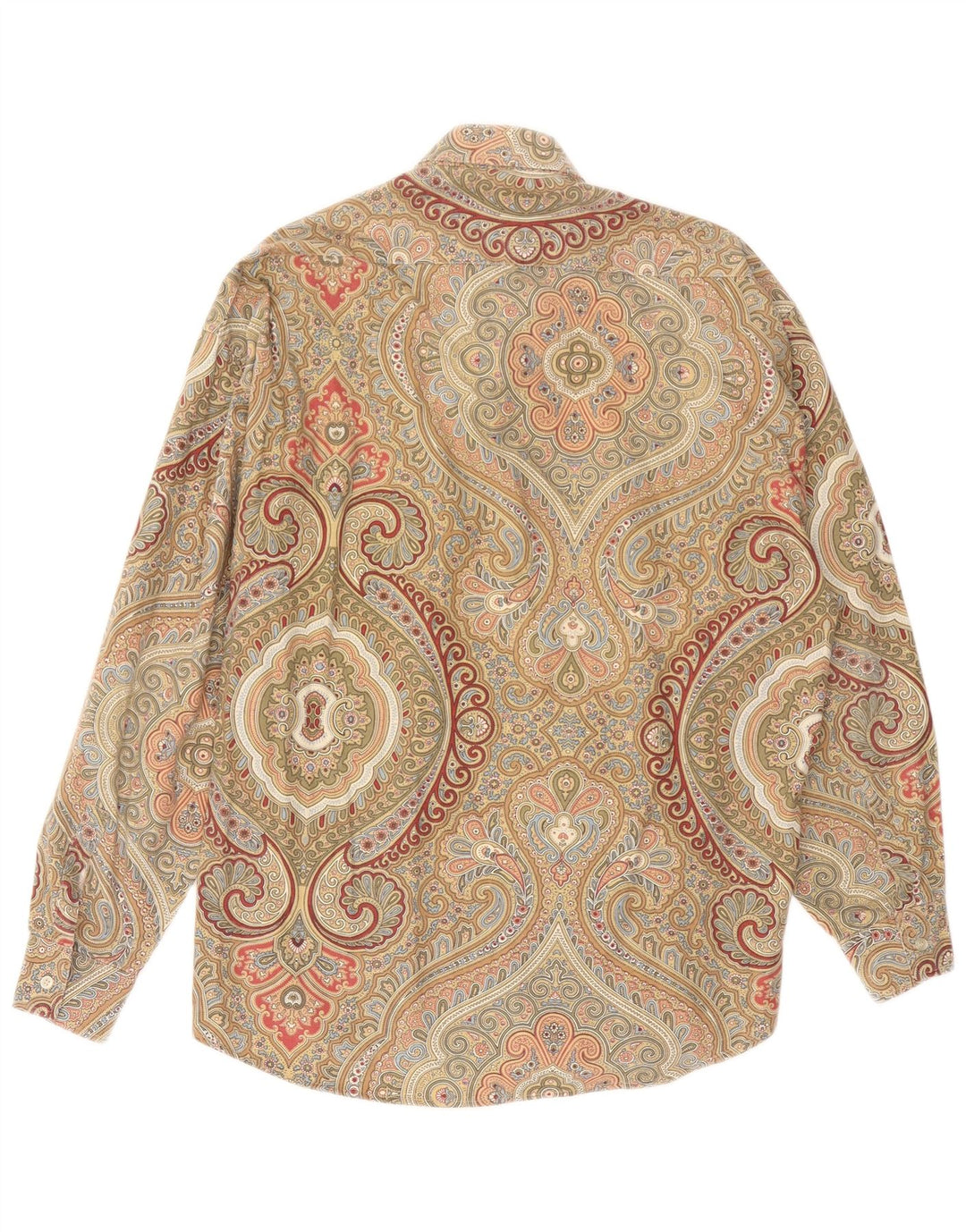 Camicia da uomo Kantaros in cotone Paisley medio kaki
