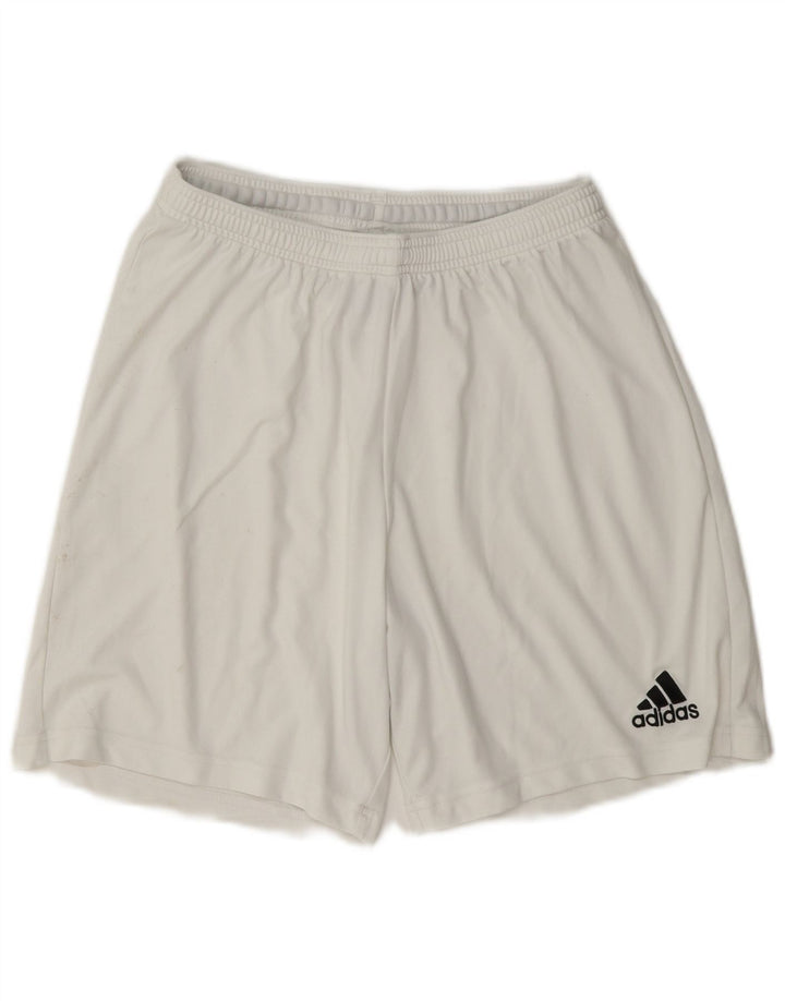 Pantaloncini sportivi Adidas Aeroready da uomo in poliestere bianco medio