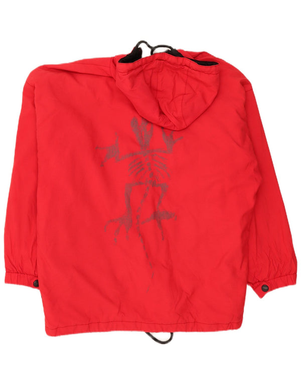 Giacca a vento con cappuccio da uomo XS Exes UK 44 2XL Rossa