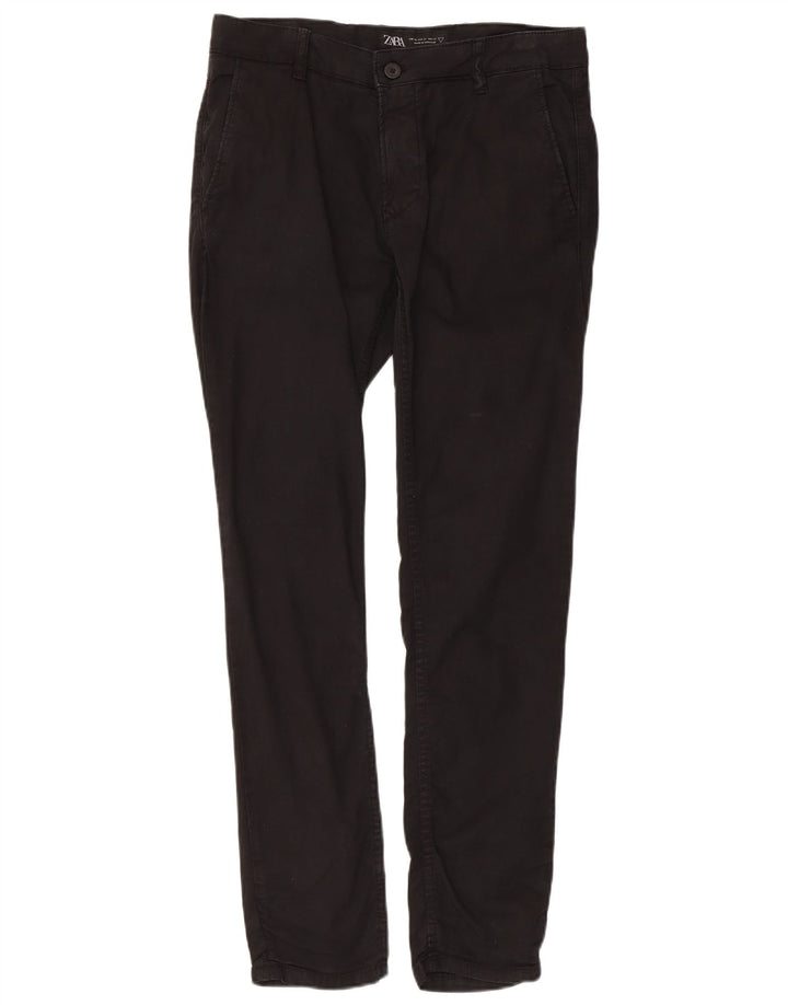 Pantaloni chino slim da uomo Zara EU 40 medi W31 L29 neri