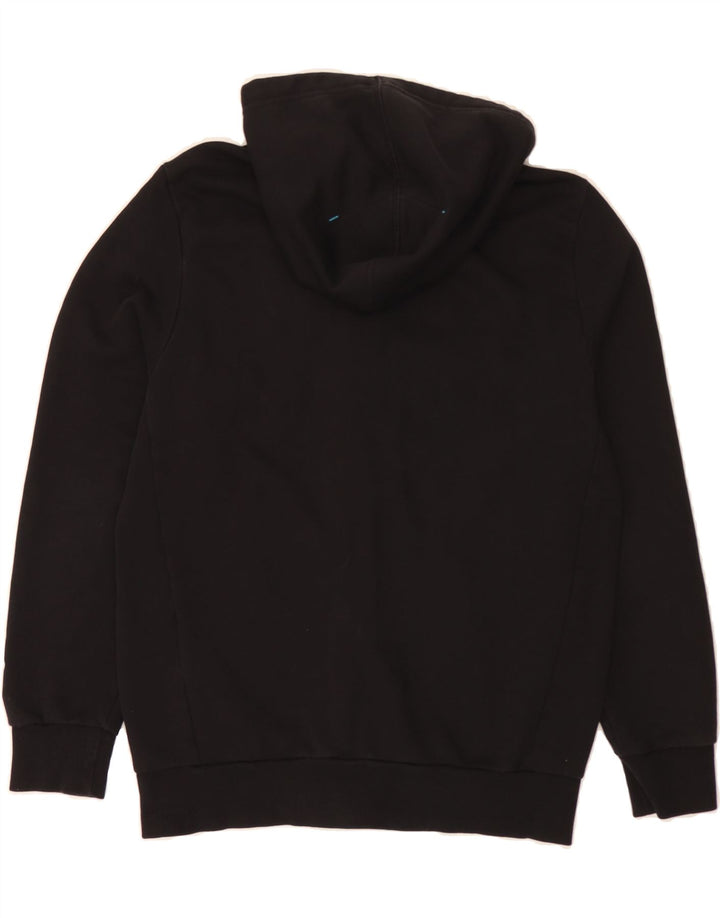 PUMA Mens Graphic Zip Hoodie Sweater Small Black Cotton Vintage Puma and Second-Hand Puma from Messina Hembry 