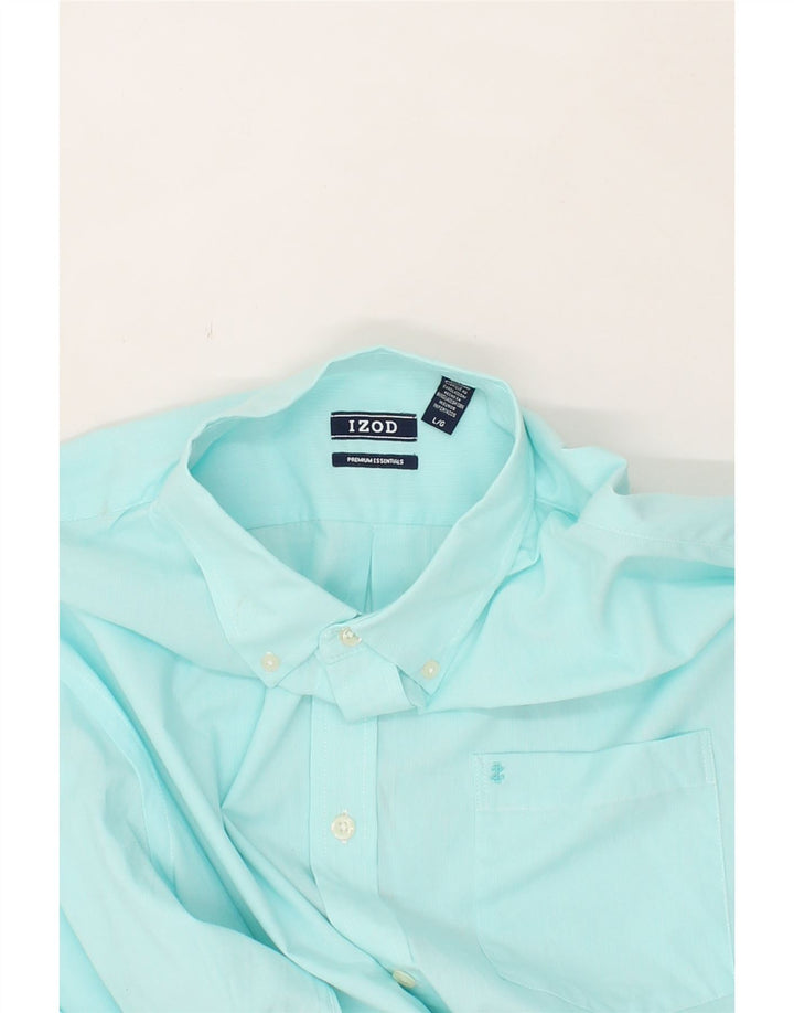 IZOD Mens Shirt Large Blue Cotton Vintage Izod and Second-Hand Izod from Messina Hembry 