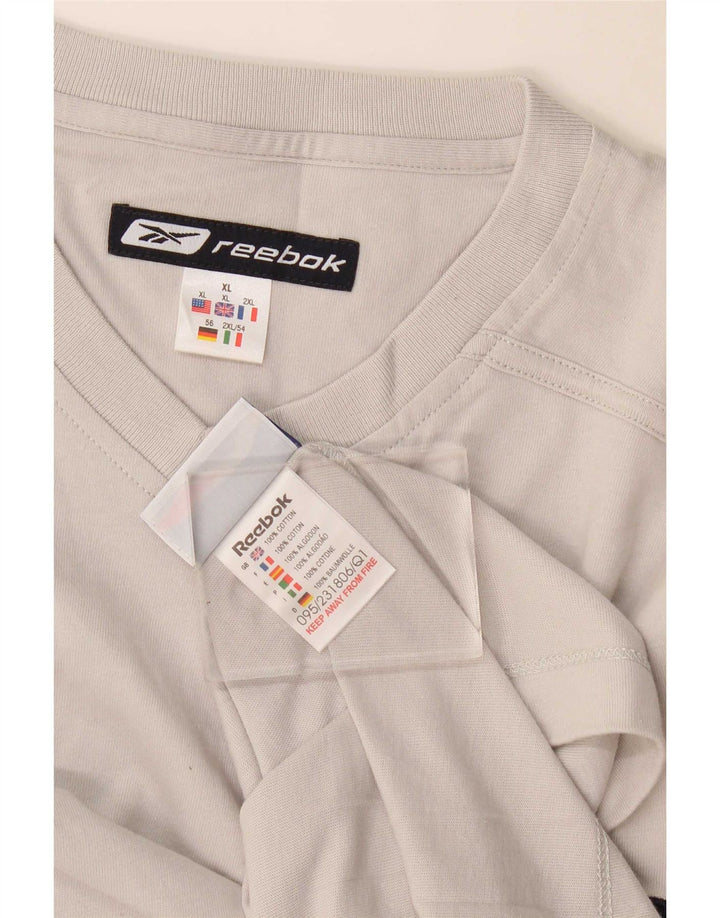 T-shirt Reebok da uomo Top XL in cotone grigio